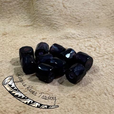 Purple, "Russian" Facet Beads ~13x13mm (10 count)