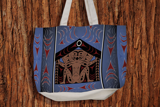 "Fatherhood is Sacred" Canvas Tote, 20"x16" by Johnnie Bob