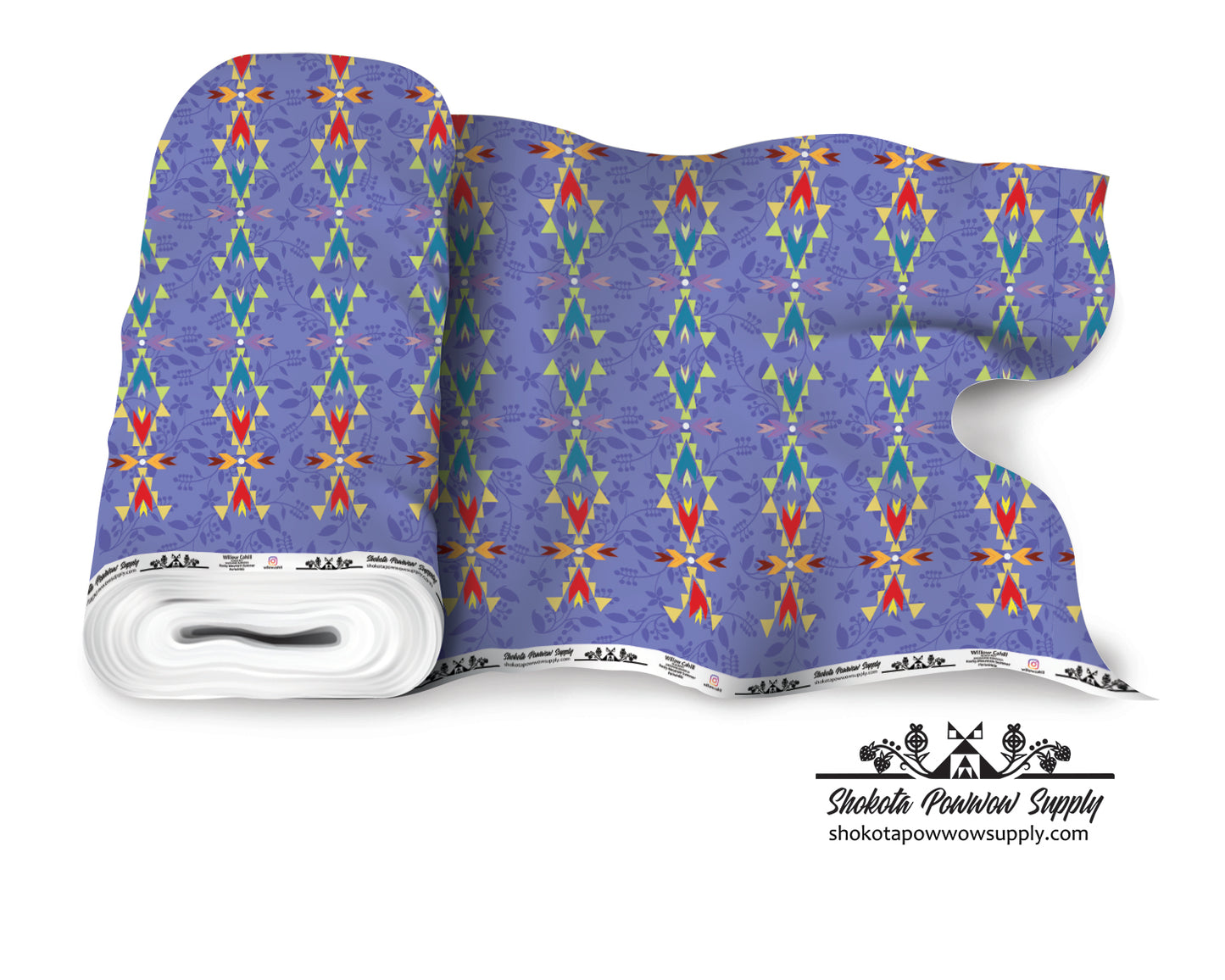 Rocky Mountain Summer Cotton Fabric by Wllow-cahill Kipp for Shokota Pow-Wow Supply