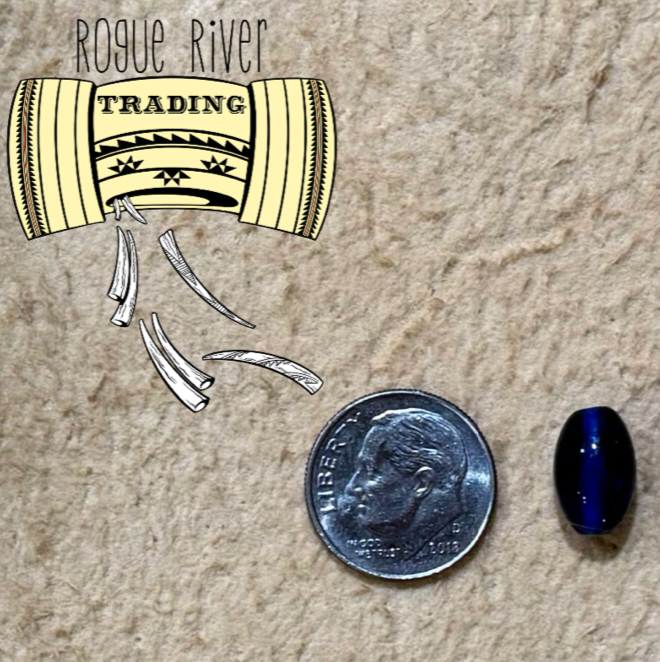 Cobalt Barley Corn Bead ~11x7mm (30 count)