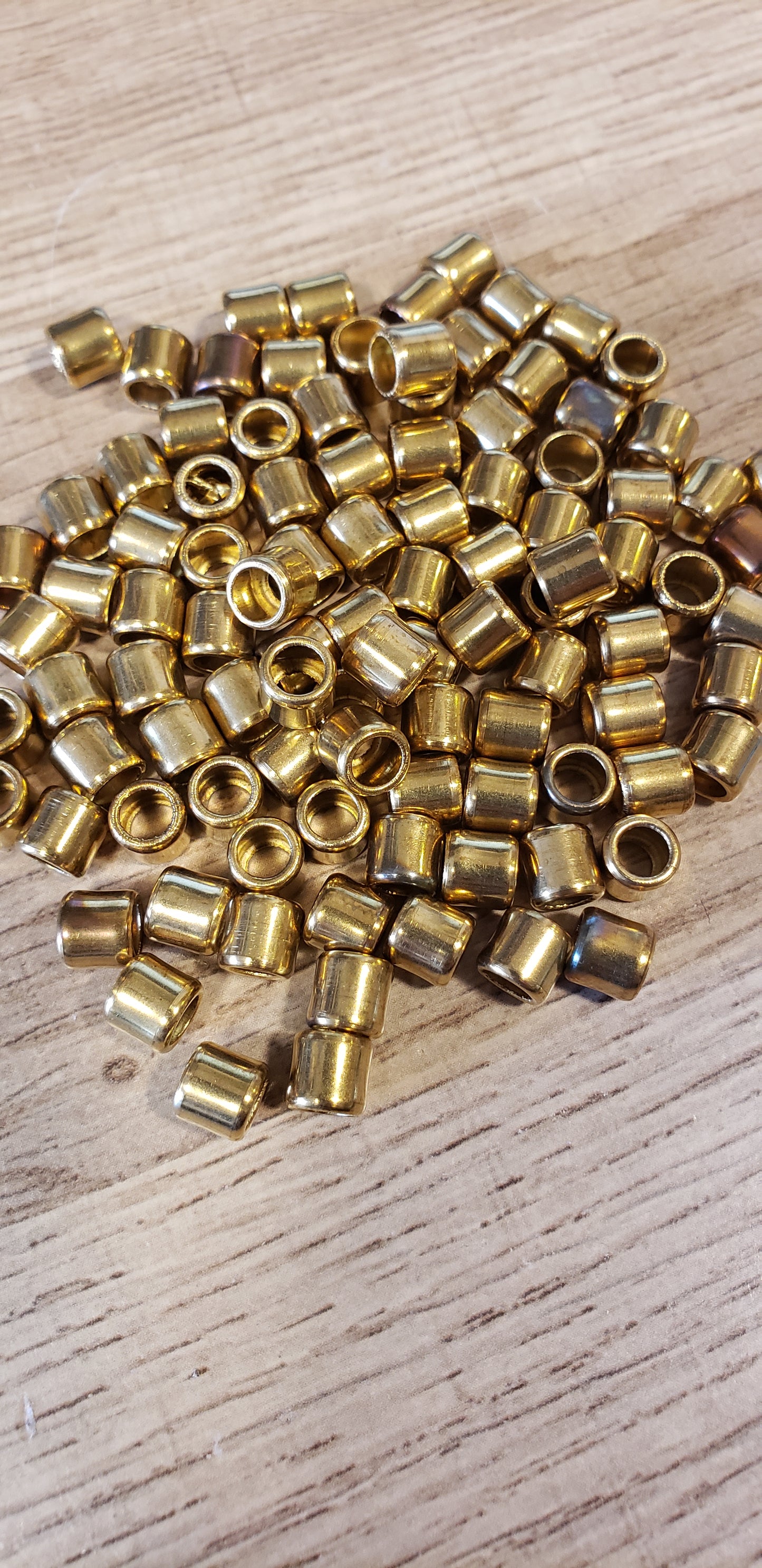 Old Style Brass Beads -Hollow