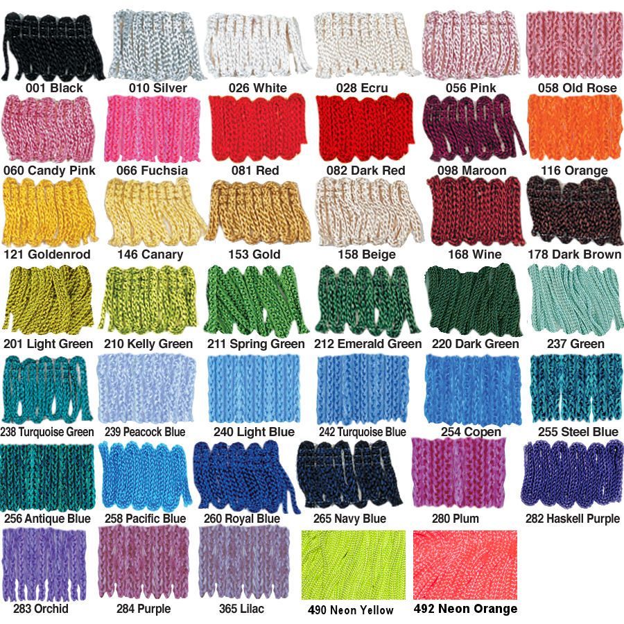 Chainette Fringe - 14" Length (per Yard)