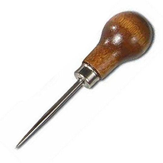 MW Pack of 5 Gourd Shape Leather Craft Cloth Wood Handle Scratch Awl Tool  Pin Punching