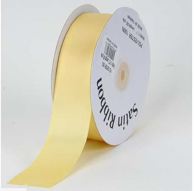 Single Face Satin Ribbon, 1-1/2-Inch, 50 Yards, Canary Yellow