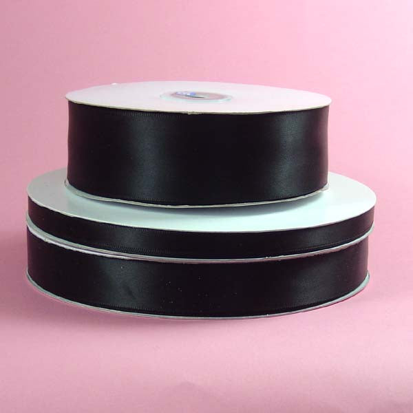 3/8" Black Satin Ribbon