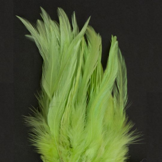 Strung Saddle Hackle Feathers, 5"-6" Light Bright Colors (1 Ounce: 375-525 Hackles)