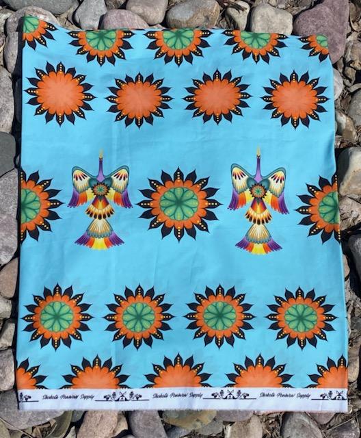 NAC Cotton Fabric by Paula Top Sky Houtz for Shokota Pow-wow Supply