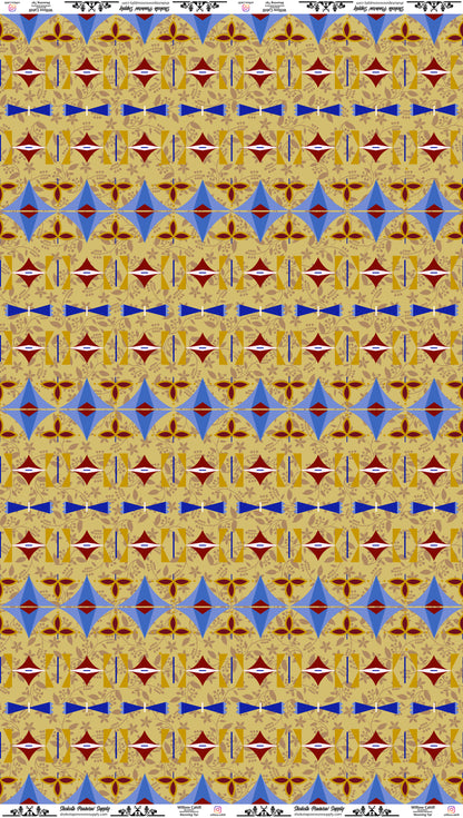 Blooming Tipi Cotton Fabric by Wllow-cahill Kipp for Shokota Pow-Wow Supply