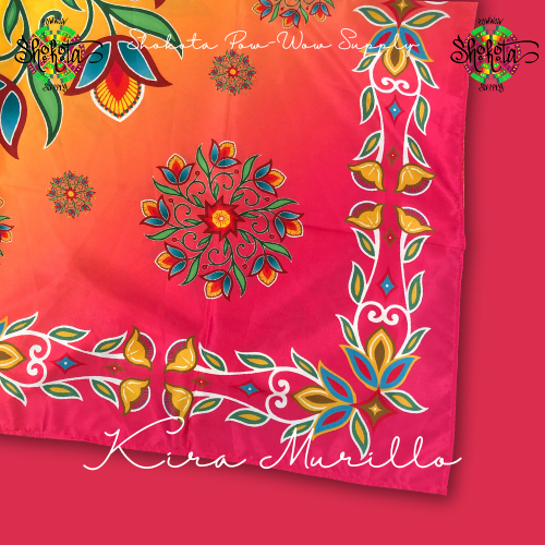 Satin Scarves-BLOSSOM BURST/ KIRA