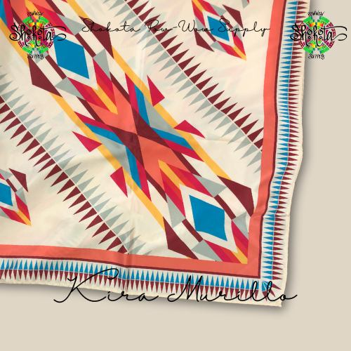 Satin Scarves-RIBBON SKY/ KIRA