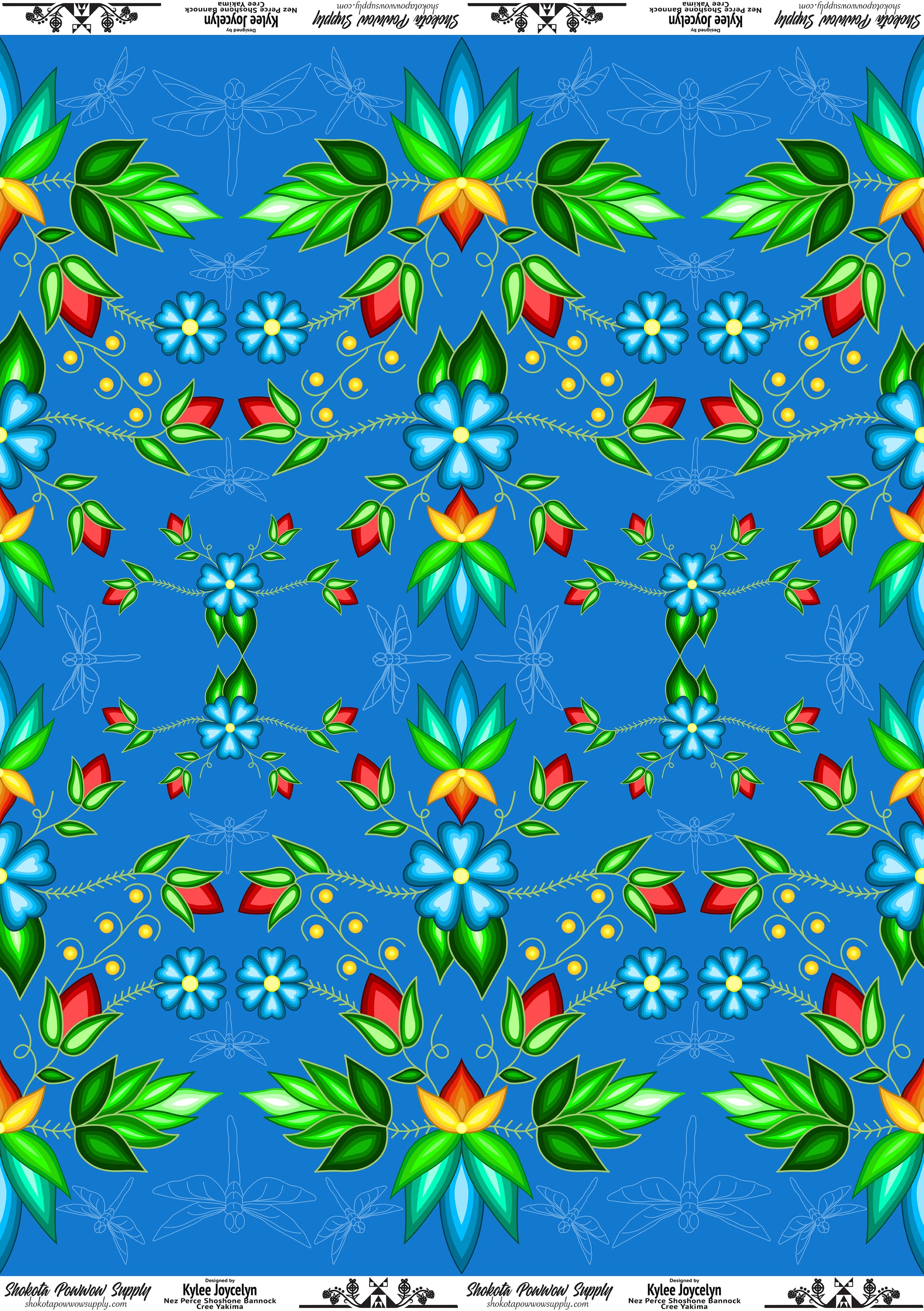 Sunset Strawberry Cotton Fabric by Kylee Joycelyn for Shokota Pow-wow Supply