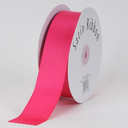 1 1/2" Shocking Pink Satin Ribbon (100 Yard Spool)