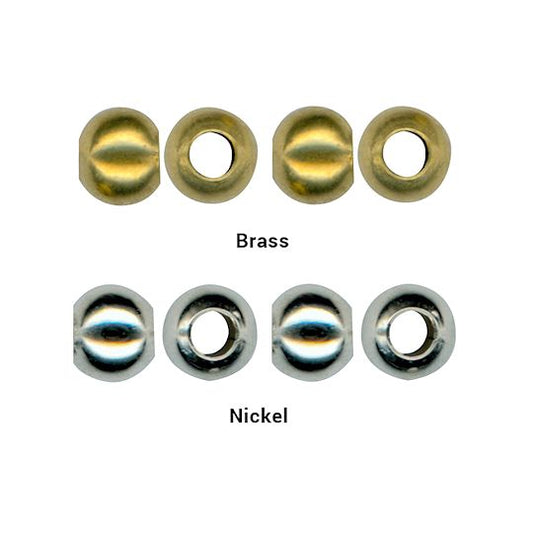 French Beads,  Nickel- 6mm