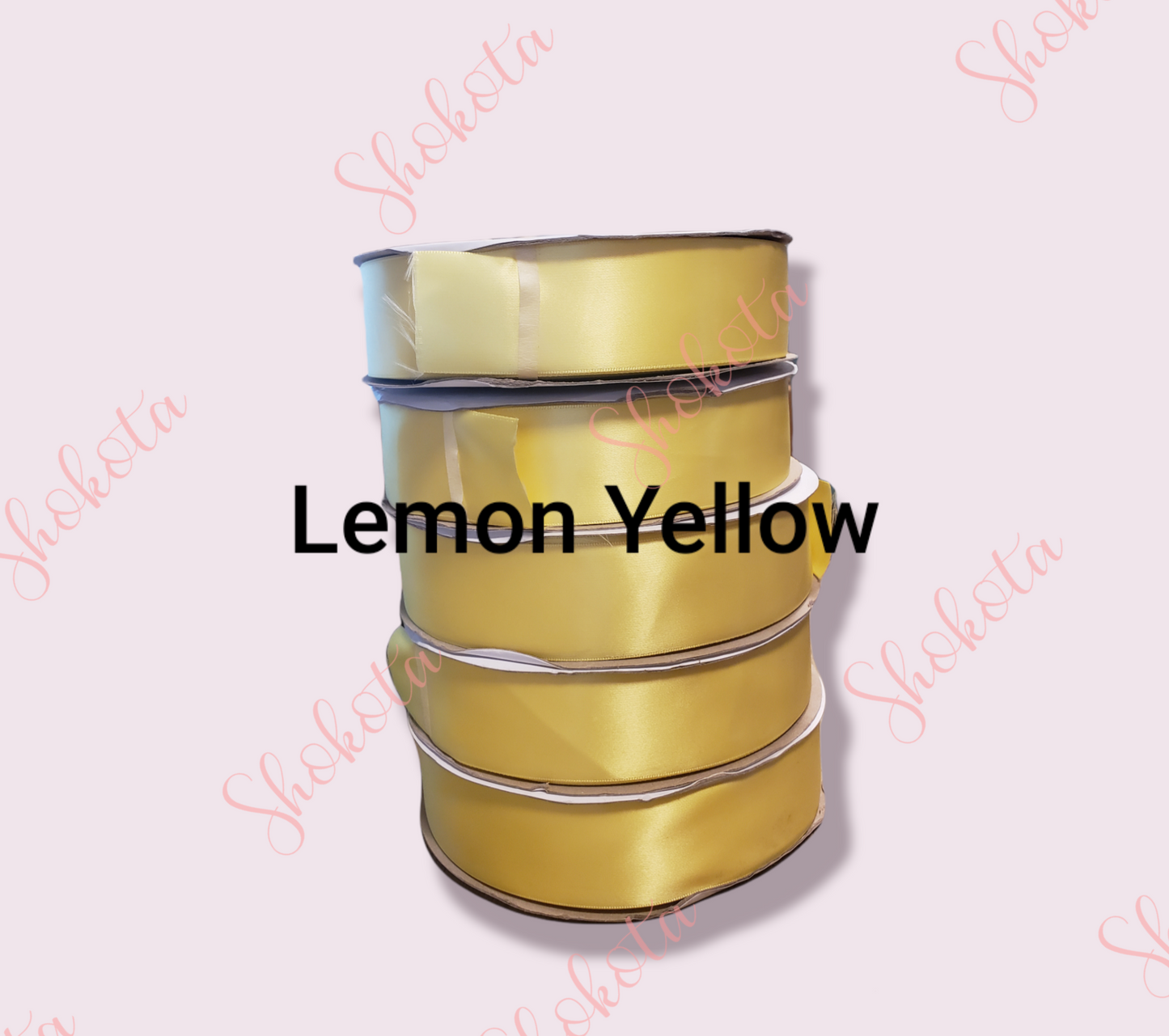 1 1/2" Lemon Satin Ribbon (100 Yard Spool)