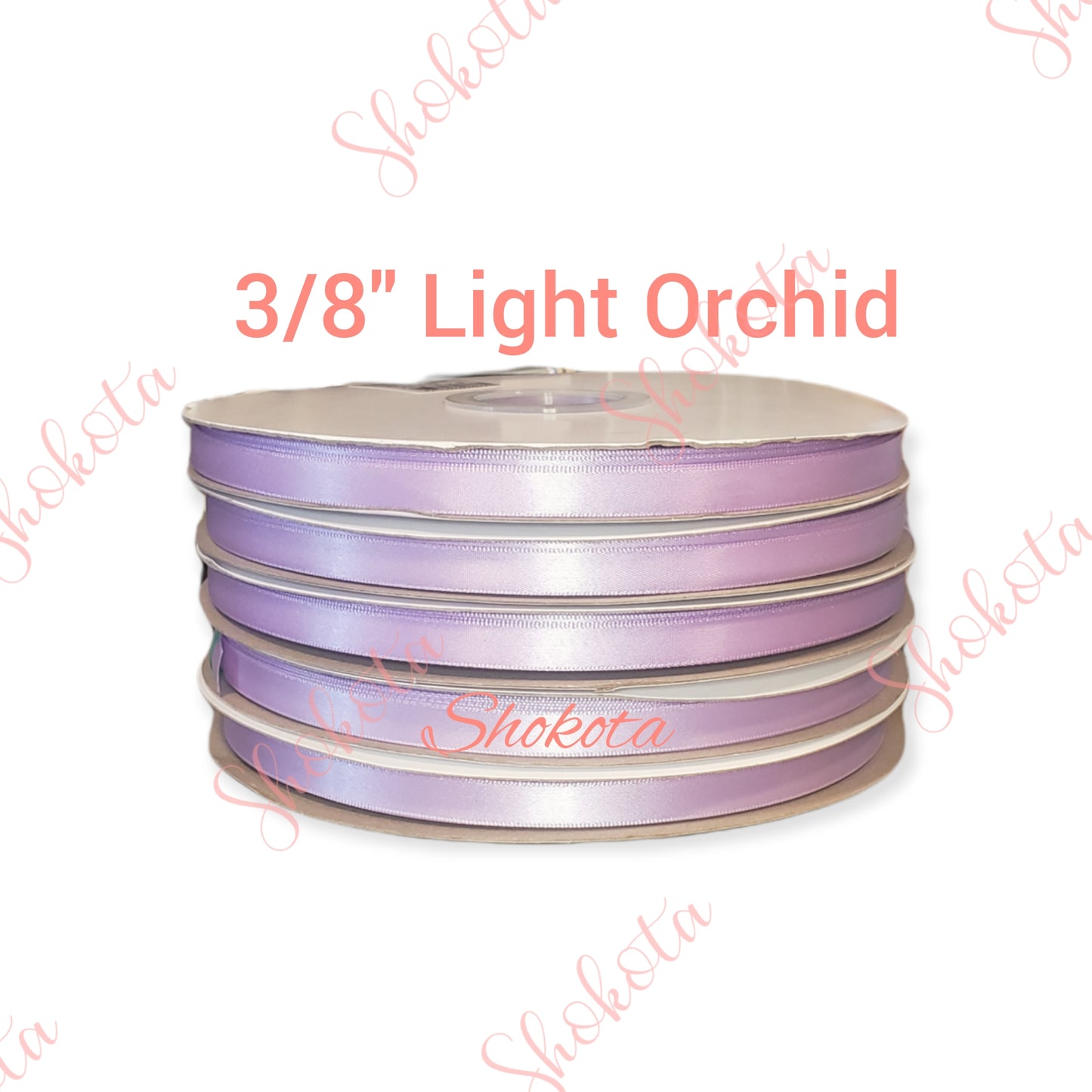 3/8" Light Orchid Satin Ribbon