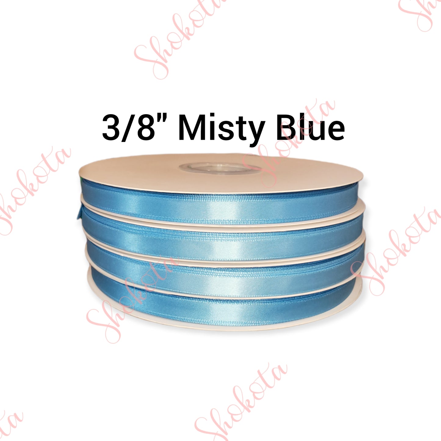 3/8" Misty Blue Satin Ribbon