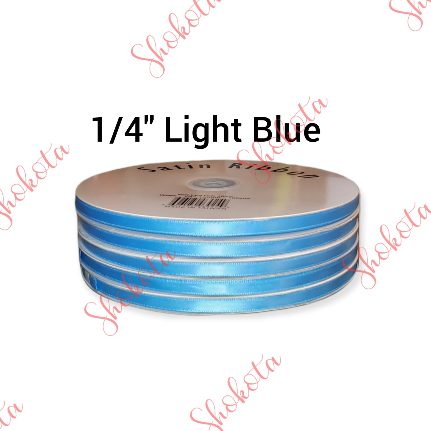 1/4"  Light Blue Satin Ribbon