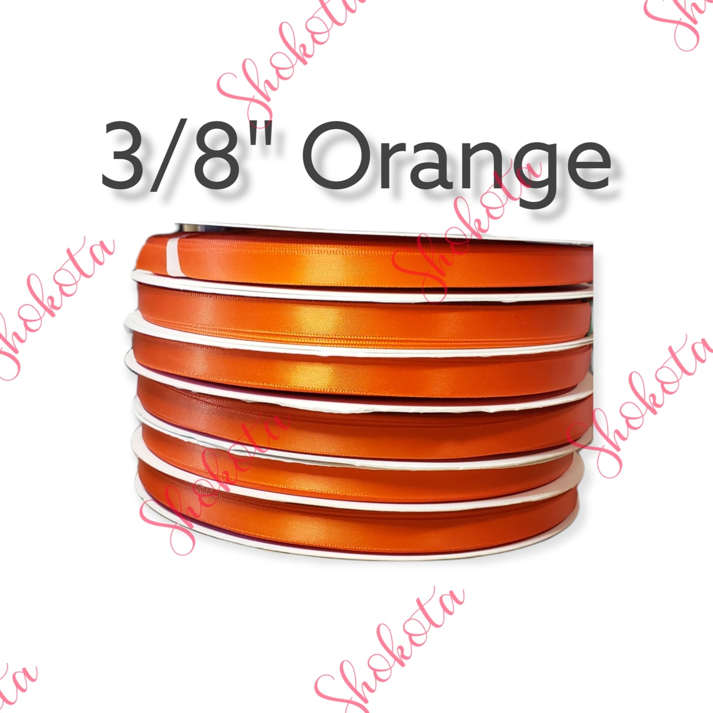 3/8" Orange Satin Ribbon