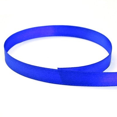 3/8" Neon Blue Satin Ribbon